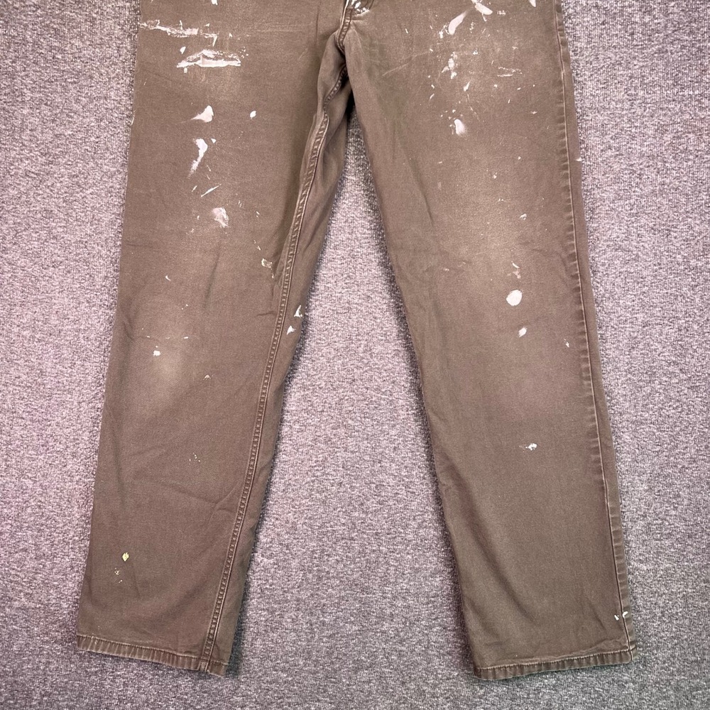 Carhartt Pants Mens 35x34 Brown Rugged Flex Relaxed Workwear Canvas Utility Work - Picture 9 of 16